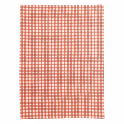 Dish towels - Recycled Vichy Tea Towel Pêche 50 X 70 - MAISON VIVARAISE - SDE VIVARAISE WINKLER