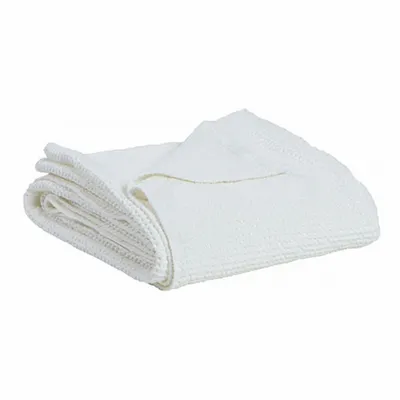 Linge de lit - Jeté recyclé Maia Craie 180 x 260 - MAISON VIVARAISE - SDE VIVARAISE WINKLER