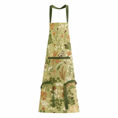 Aprons - Recycled Kitchen Apron with Pocket Darian Multico 72 X 85 - MAISON VIVARAISE - SDE VIVARAISE WINKLER