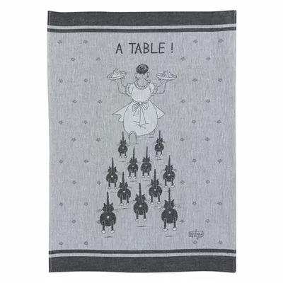 Dish towels - Jacquard Tea Towel À table Ombre 50 X 70 - MAISON VIVARAISE - SDE VIVARAISE WINKLER