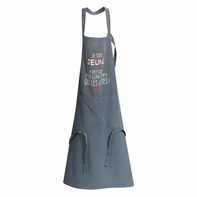 Tabliers de cuisine - Tablier de cuisine Je suis jeune Jeans 72 x 90 - MAISON VIVARAISE - SDE VIVARAISE WINKLER