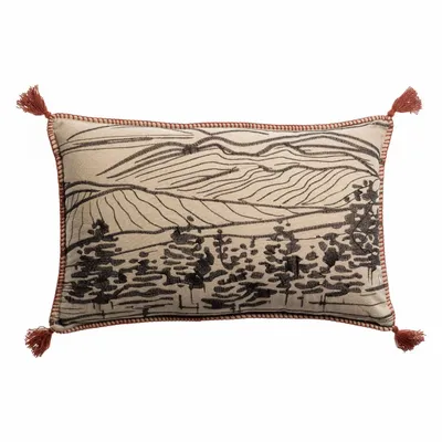 Coussins - Coussin brodé Dusko Sienne 40 x 65 - MAISON VIVARAISE - SDE VIVARAISE WINKLER