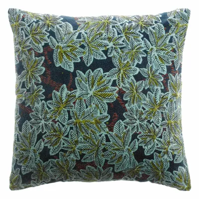 Cushions - Ariane Printed Cushion Pétrole 45 X 45 - MAISON VIVARAISE - SDE VIVARAISE WINKLER