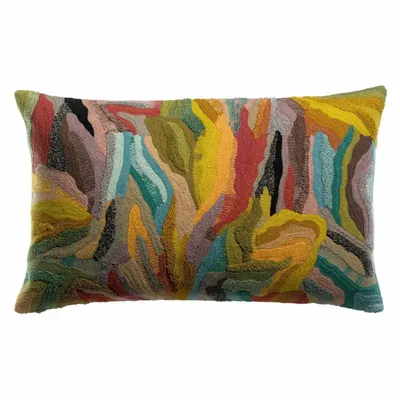 Cushions - Embroidered Cushion Betty Minéral 40 X 65 - MAISON VIVARAISE - SDE VIVARAISE WINKLER