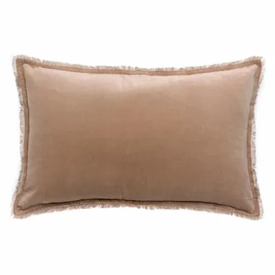 Cushions - Plain Cushion Fara Taupe 40 X 65 - MAISON VIVARAISE - SDE VIVARAISE WINKLER