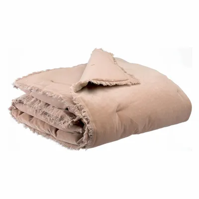 Plaids - Edredon uni Fara Taupe 85 x 200 - MAISON VIVARAISE - SDE VIVARAISE WINKLER