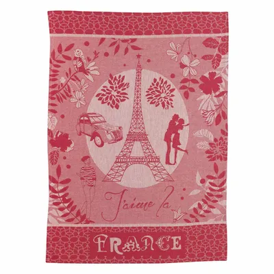Torchons - Torchon jacquard Tour Eiffel Rouge 50 x 70 - MAISON VIVARAISE - SDE VIVARAISE WINKLER