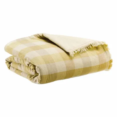 Throw blankets - Kate Printed Throw Blanket Bronze 135 X 200 - MAISON VIVARAISE - SDE VIVARAISE WINKLER