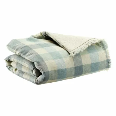 Throw blankets - Kate Printed Throw Blanket Myosotis 135 X 200 - MAISON VIVARAISE - SDE VIVARAISE WINKLER