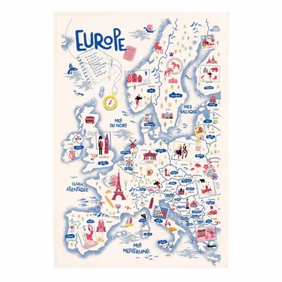Dish towels - Europe Tea Towel Écru 48 X 72 - MAISON VIVARAISE - SDE VIVARAISE WINKLER