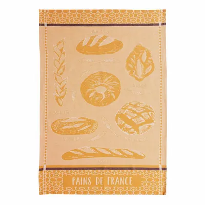 Torchons - Torchon jacquard Les pains Ocre 50 x 70 - MAISON VIVARAISE - SDE VIVARAISE WINKLER