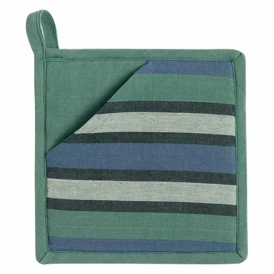 Maniques - Manique 2 en 1 recyclée Yuna Paon 20 x 20 - MAISON VIVARAISE - SDE VIVARAISE WINKLER