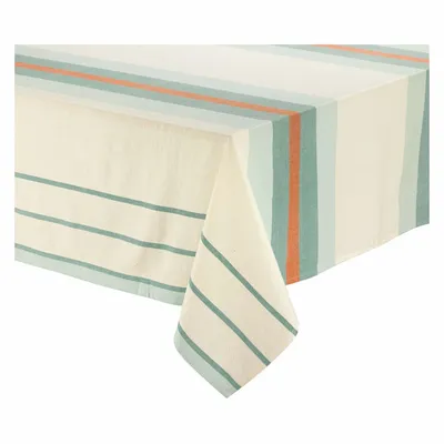 Nappes - Nappe recyclée Yuna Vert eau 170 x 250 - MAISON VIVARAISE - SDE VIVARAISE WINKLER