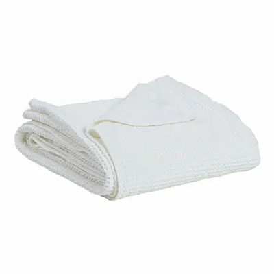 Linge de lit - Jeté recyclé Maia Craie 280 x 260 - MAISON VIVARAISE - SDE VIVARAISE WINKLER