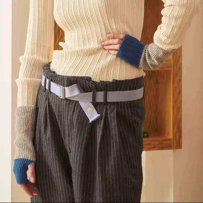 Prêt-à-porter - Ceinture Ursule Pigeon Bleu 3 x 110 - LA CERISE SUR LE GATEAU