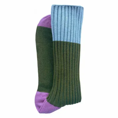 Chaussettes - Chaussettes Yvette Olive 36/38 - LA CERISE SUR LE GATEAU