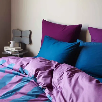 Bed linens - Malo Duvet Cover Purple rain/Orage 240 X 260 - LA CERISE SUR LE GATEAU