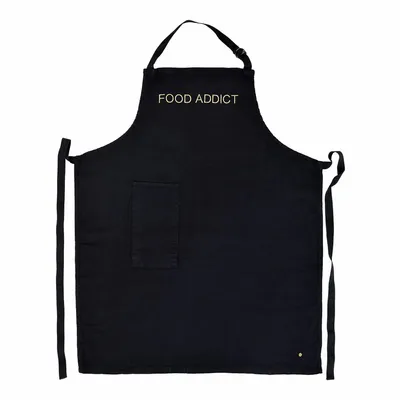 Aprons - Marcel Food Kitchen Apron Caviar 90 X 75 - LA CERISE SUR LE GATEAU