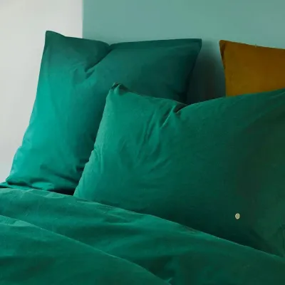 Linge de lit - Taie d'oreiller Céleste Nori 65 x 65 - LA CERISE SUR LE GATEAU