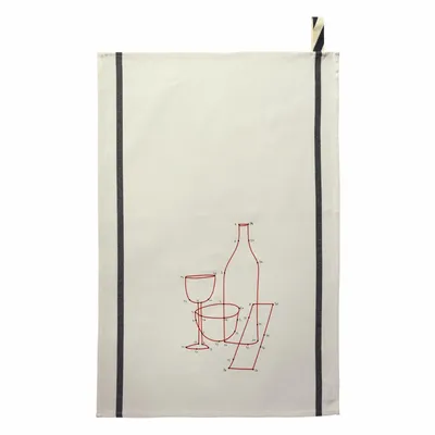 Torchons - Torchon Phil Drink Ecru 70 x 50 - LA CERISE SUR LE GATEAU