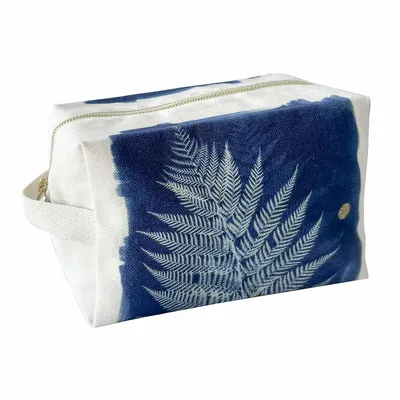 Pochettes - Trousse cube Fougère Bleu L 22 x 14 x 10,5 - LA CERISE SUR LE GATEAU