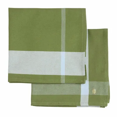 Serviettes - Lot de 2 serviettes de table La nonna Pistacchio 45 x 45 - LA CERISE SUR LE GATEAU