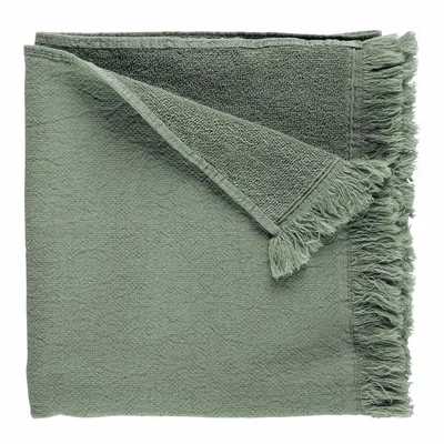 Serviettes de bain - Serviette de toilette Luna Détox green 100 x 50 - LA CERISE SUR LE GATEAU