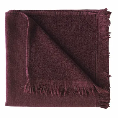 Serviettes de bain - Serviette de toilette Luna Wine 100 x 50 - LA CERISE SUR LE GATEAU