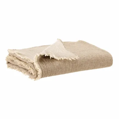Throw blankets - Recycled Throw Bruna Naturel 130 X 180 - MAISON VIVARAISE - SDE VIVARAISE WINKLER
