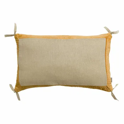 Cushions - Elise Chambray Cushion Maïs 30 X 50 - MAISON VIVARAISE - SDE VIVARAISE WINKLER