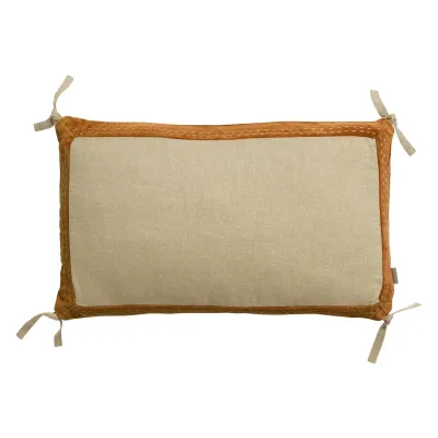 Cushions - Elise Chambray Cushion Rouille 30 X 50 - MAISON VIVARAISE - SDE VIVARAISE WINKLER