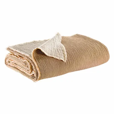 Linge de lit - Jeté Emilio Cuivre 240 x 260 - MAISON VIVARAISE - SDE VIVARAISE WINKLER