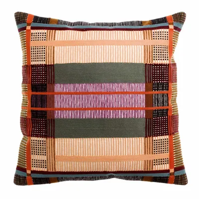 Cushions - Embroidered Cushion Kaël Multico 45 X 45 - MAISON VIVARAISE - SDE VIVARAISE WINKLER
