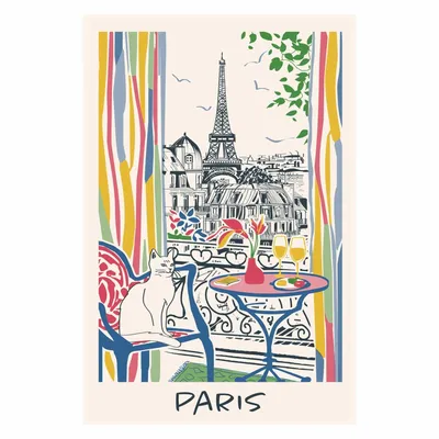 Dish towels - Tea Towel Fenêtre sur Paris Écru 48 X 72 - MAISON VIVARAISE - SDE VIVARAISE WINKLER