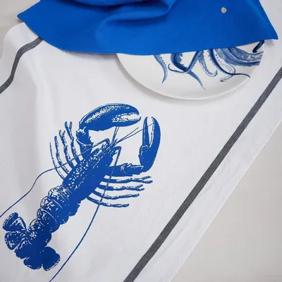 Torchons - Torchon Homard Bleu mécano Blanc 50 x 70 - LA CERISE SUR LE GATEAU