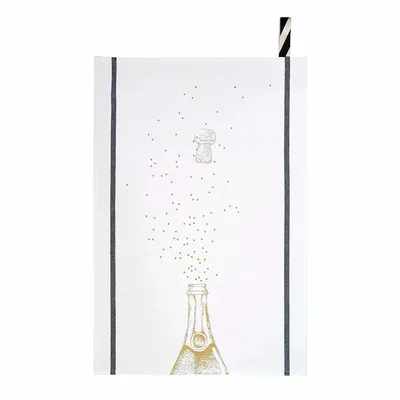 Torchons - Torchon Party Or Blanc 50 x 70 - LA CERISE SUR LE GATEAU