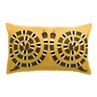 Cushions - Embroidered Cushion Yoka Mangue 40 X 65 - MAISON VIVARAISE - SDE VIVARAISE WINKLER