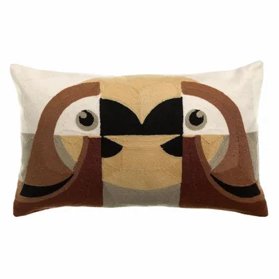 Coussins - Coussin brodé Loro Naturel 30 x 50 - MAISON VIVARAISE - SDE VIVARAISE WINKLER