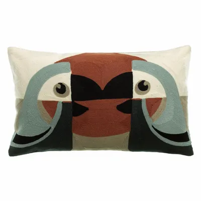Coussins - Coussin brodé Loro Ciel 30 x 50 - MAISON VIVARAISE - SDE VIVARAISE WINKLER