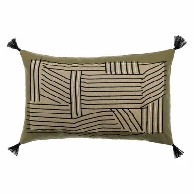 Coussins - Coussin brodé Kori Cèdre 40 x 65 - MAISON VIVARAISE - SDE VIVARAISE WINKLER