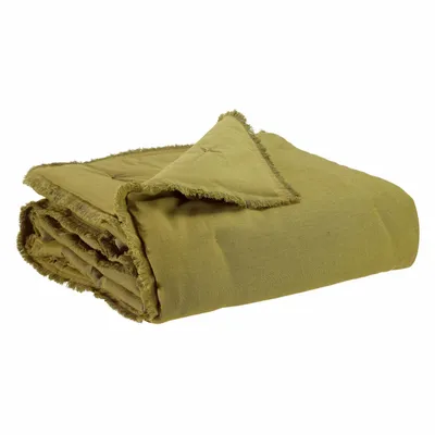 Throw blankets - Plain throw Laly Cèdre 135 X 200 - MAISON VIVARAISE - SDE VIVARAISE WINKLER