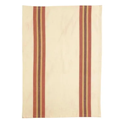 Dish towels - Recycled Tea Towel Yuna Terracotta/Naturel 50 X 70 - MAISON VIVARAISE - SDE VIVARAISE WINKLER