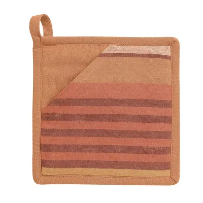 Potholders - Recycled 2-in-1 Pot Holder Yuna Terracotta 20 X 20 - MAISON VIVARAISE - SDE VIVARAISE WINKLER