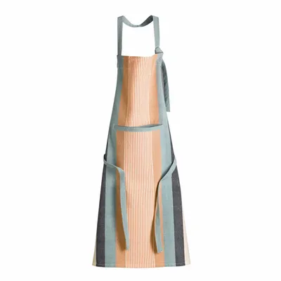 Tabliers de cuisine - Tablier de cuisine recyclé Yuna avec poche Azur 72 x 85 - MAISON VIVARAISE - SDE VIVARAISE WINKLER