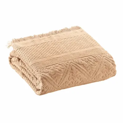 Serviettes de bain - Drap de bain Zoé Poudre 100 x 180 - MAISON VIVARAISE - SDE VIVARAISE WINKLER