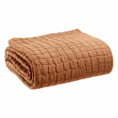 Bed linens - Swami Bedspread Moka 180 X 260 - MAISON VIVARAISE - SDE VIVARAISE WINKLER