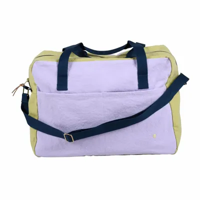 Sacs et cabas - Sac voyage Tricolo Lilas ananas 30 x 42 x 20 - LA CERISE SUR LE GATEAU