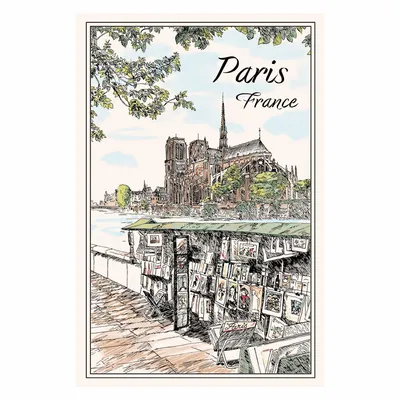 Torchons - Torchon Quai Notre Dame Ecru 48 x 72 - MAISON VIVARAISE - SDE VIVARAISE WINKLER