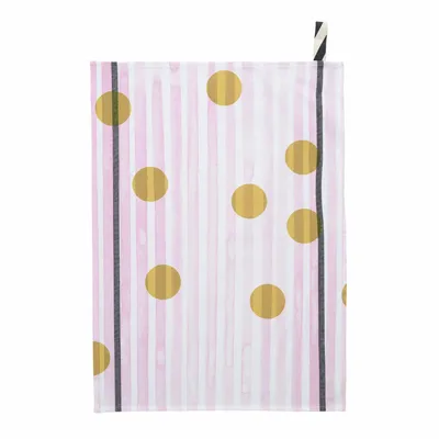 Dish towels - Striped tea towel Citron Jaune 50 X 70 - LA CERISE SUR LE GATEAU