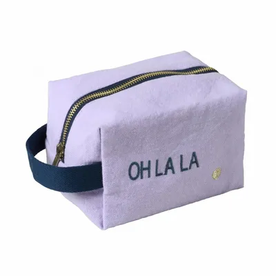 Pochettes - Trousse cube Ohlala Lilas 10 x 16 x 10 - LA CERISE SUR LE GATEAU